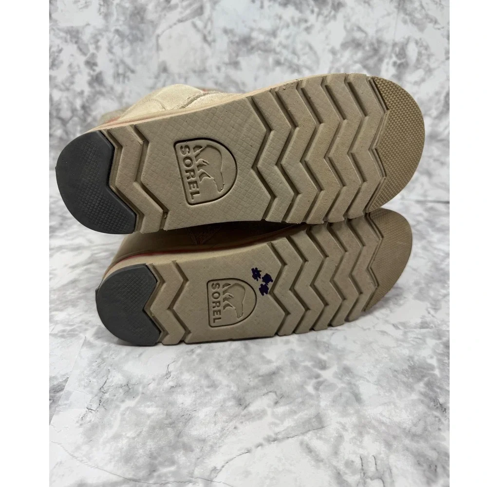 Sorel 🧡🤎Quilted Knit Winter Boots Cream Taupe Gorpcore Snow Day Chic‎  Boho 6